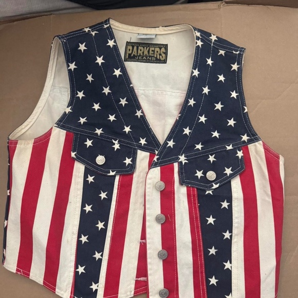 Parker Jackets & Blazers - Vintage USA Denim Vest Unisex Parker's Original Jeans Large
